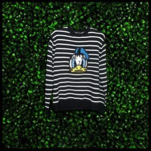 Forever 21 Donald Duck Striped Sweater